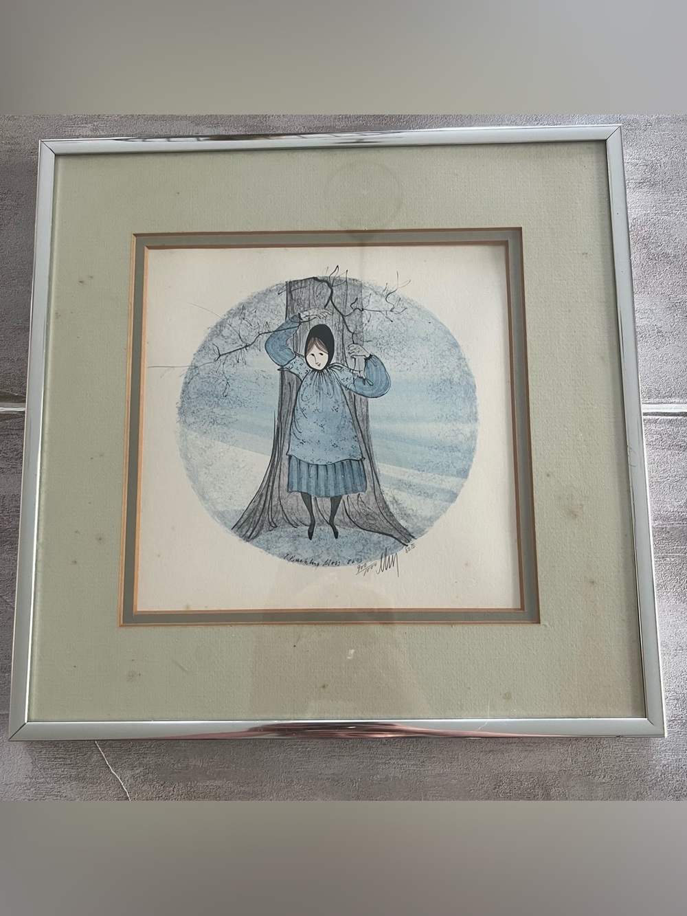 P Buckley Moss 'My Place' Signed and Numbered Lithograph Framed 1982